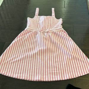 Janie and jack stripes  pink dress Sz10